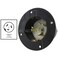 Ac Works Flanged Locking Inlet, Non-NEMA, 50 A, 125/250V AC, Single Phase, 3 Pole, Flush Mount, Black CS6375 - alternate 3